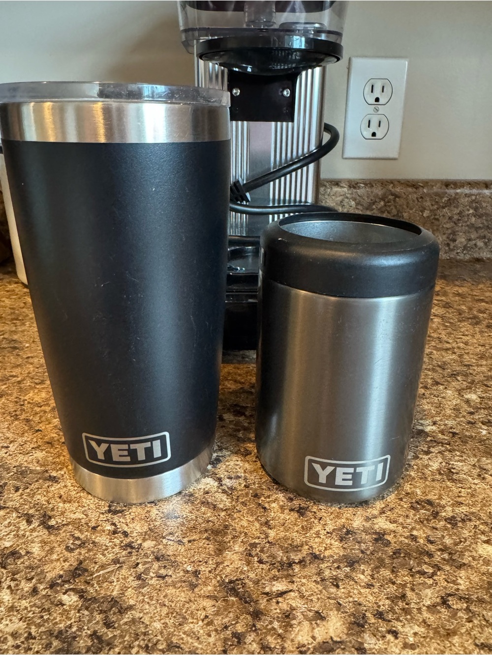 YETI Black Stainless Tumbler & Can Insulator Set